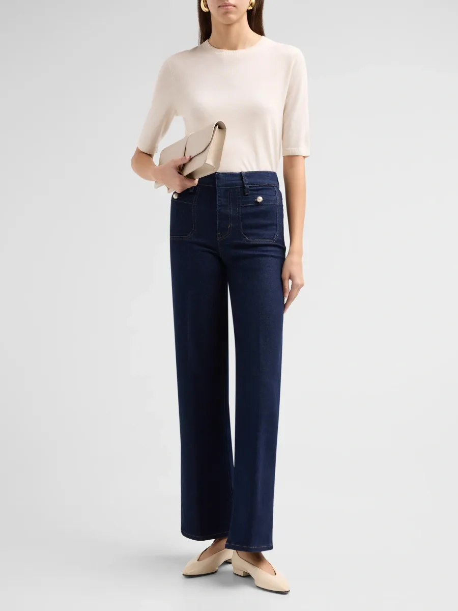 Frame Women's The Pearl Slim Palazzo Jeans | Thumbnail 2