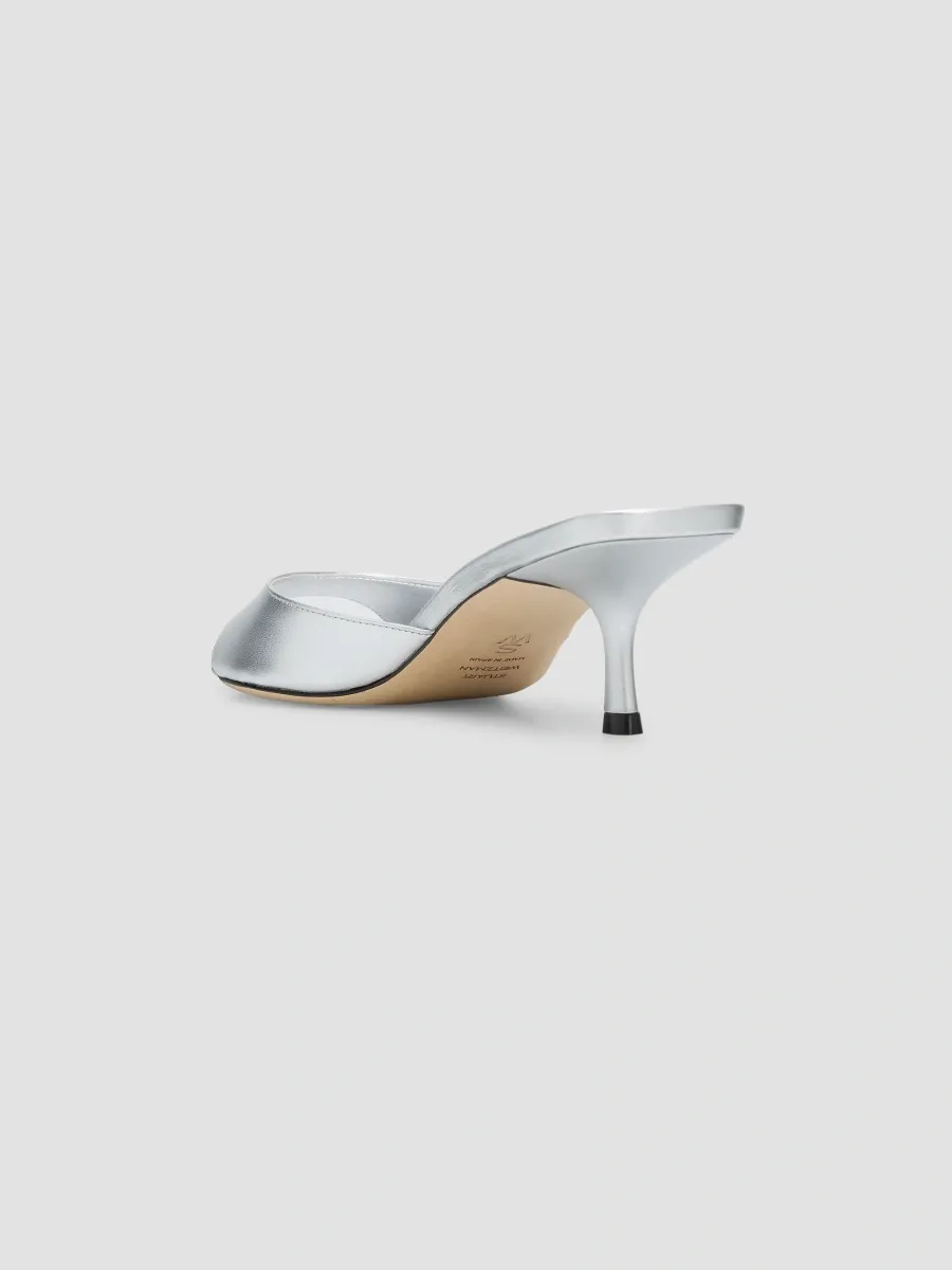 Stuart Weitzman Women's Lexington 50MM Leather Mules | Thumbnail 4