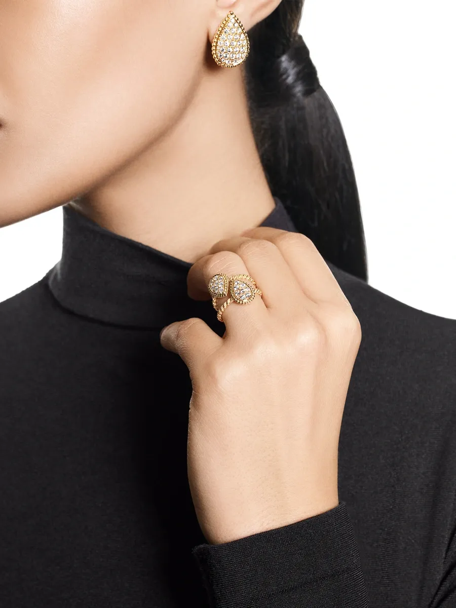 Boucheron Women's Serpent Bohème 18K Yellow Gold & 2.61 TCW Diamond Stud Earrings | Thumbnail 2