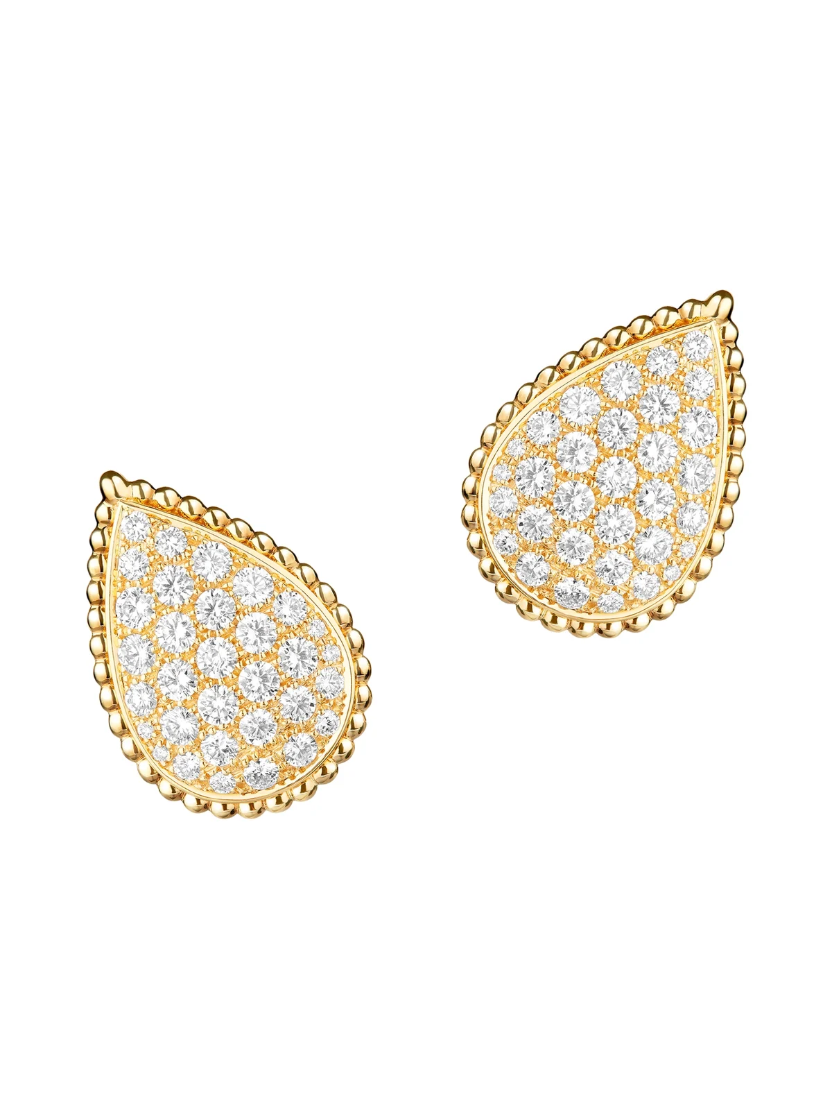 Boucheron Women's Serpent Bohème 18K Yellow Gold & 2.61 TCW Diamond Stud Earrings
