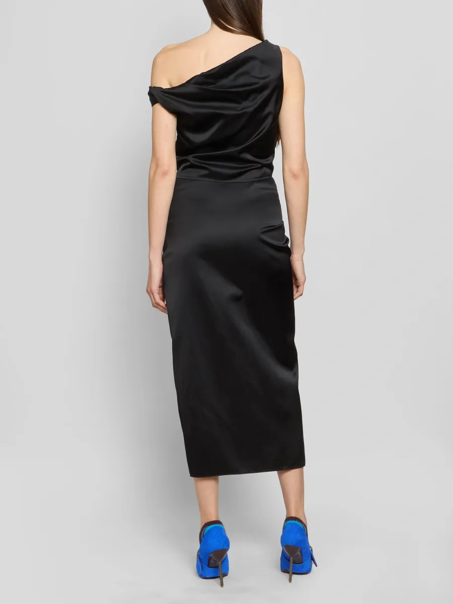 Dries Van Noten Women's Dumas Gathered One-Shoulder Midi Dress | Thumbnail 3