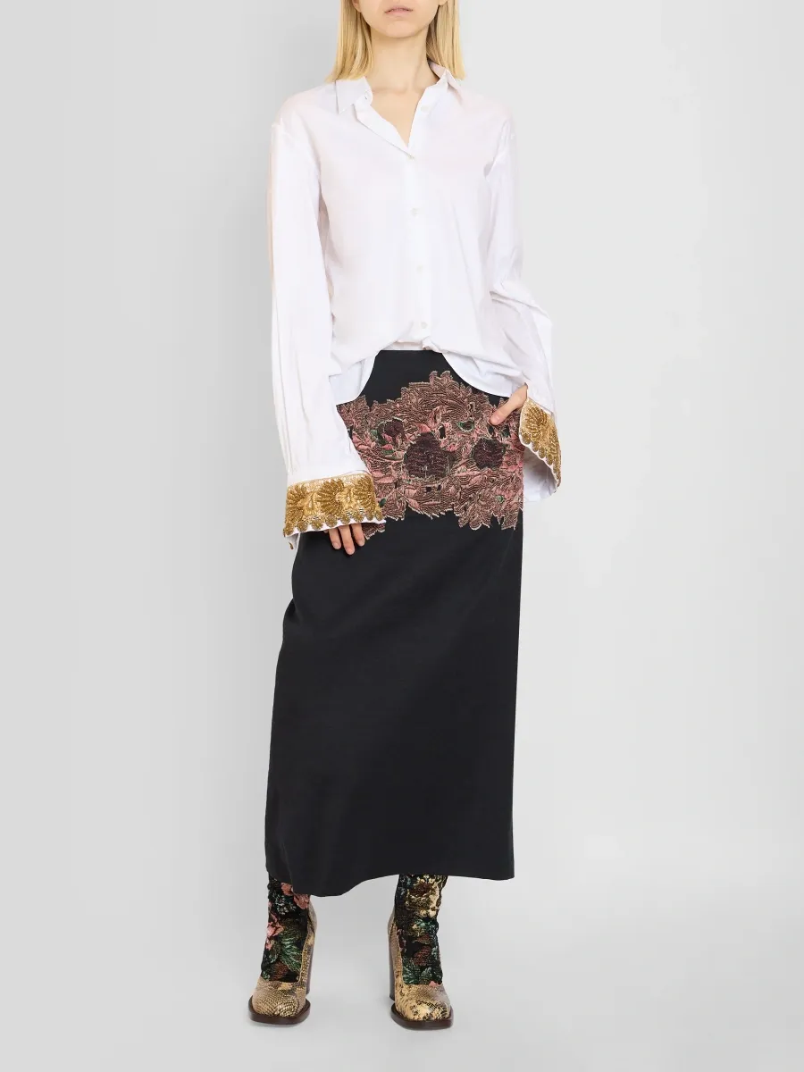 Dries Van Noten Women's Chloris Embroidered Cotton Shirt | Thumbnail 2 Dries Van Noten Women's Chloris Embroidered Cotton Shirt | Thumbnail 2