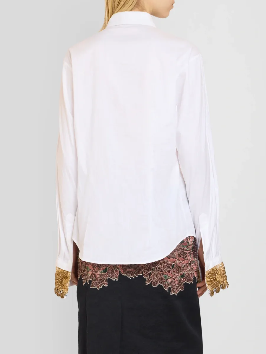 Dries Van Noten Women's Chloris Embroidered Cotton Shirt | Thumbnail 3 Dries Van Noten Women's Chloris Embroidered Cotton Shirt | Thumbnail 3