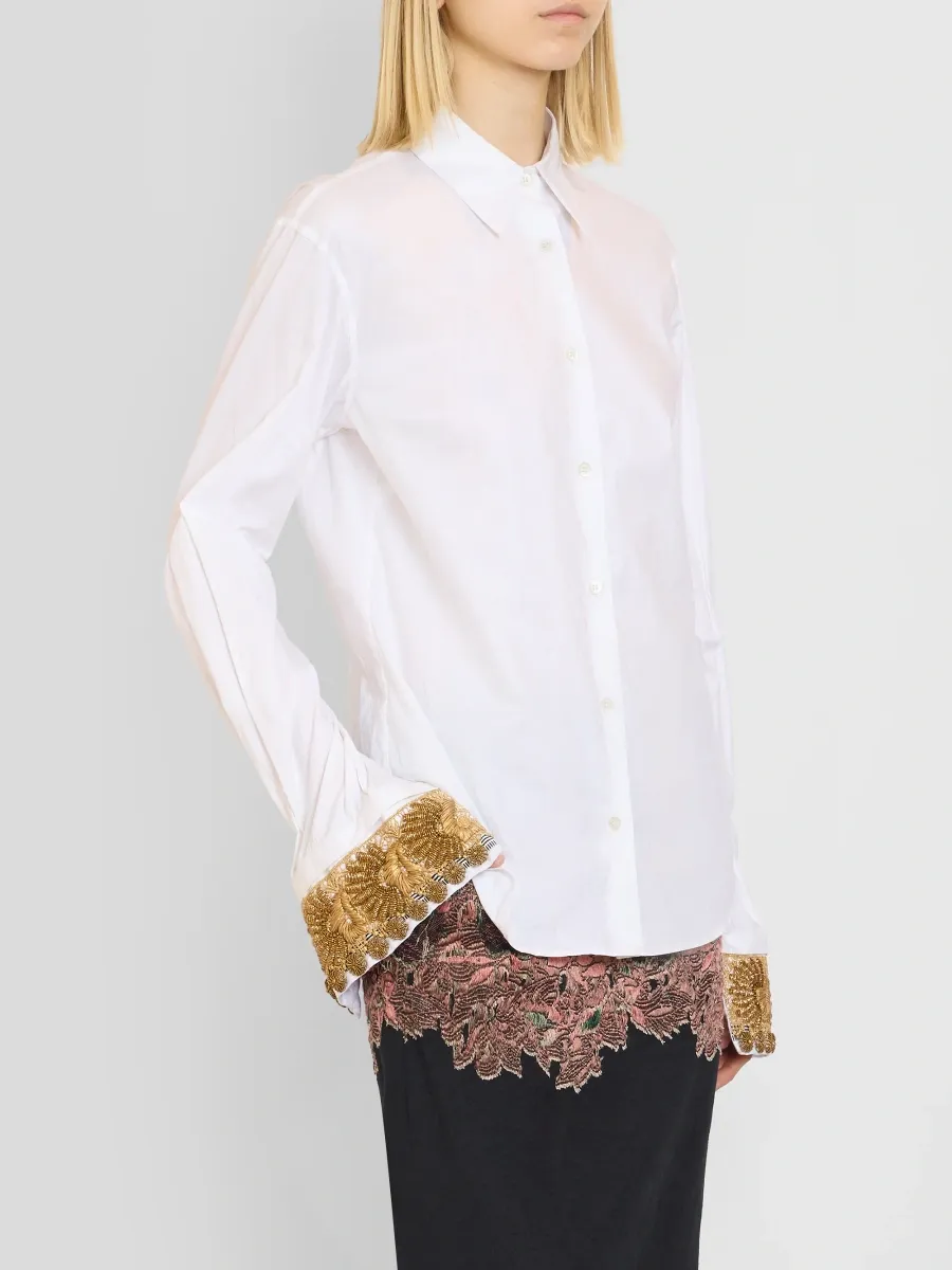 Dries Van Noten Women's Chloris Embroidered Cotton Shirt | Thumbnail 4 Dries Van Noten Women's Chloris Embroidered Cotton Shirt | Thumbnail 4