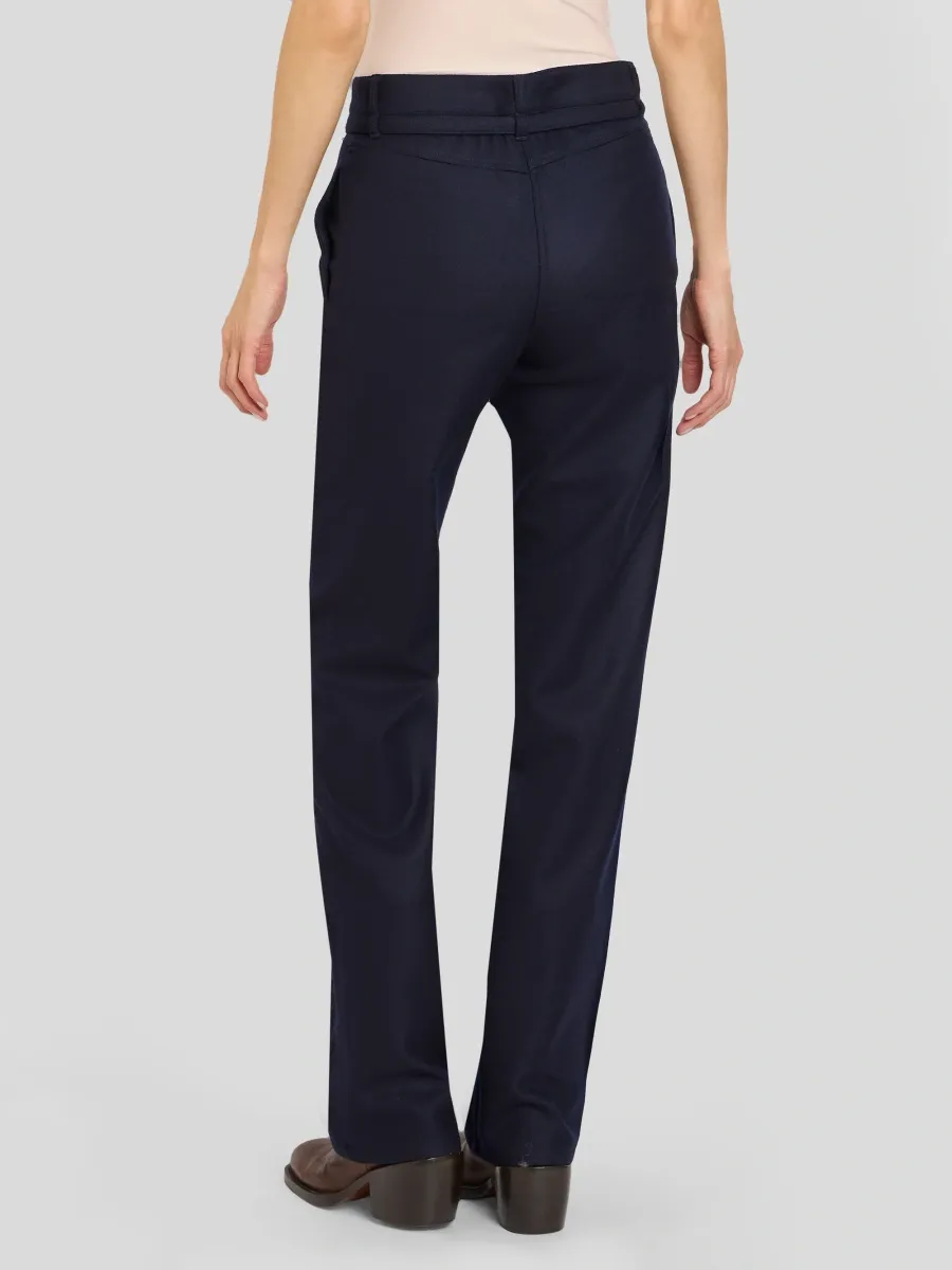 Dries Van Noten Women's Plash Wool Straight-Leg Trousers | Thumbnail 3