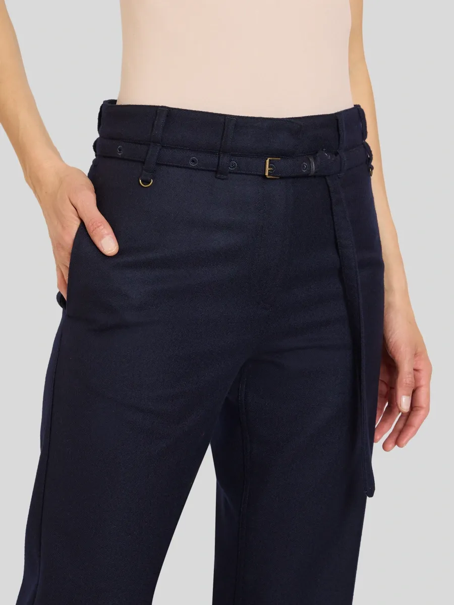Dries Van Noten Women's Plash Wool Straight-Leg Trousers | Thumbnail 5
