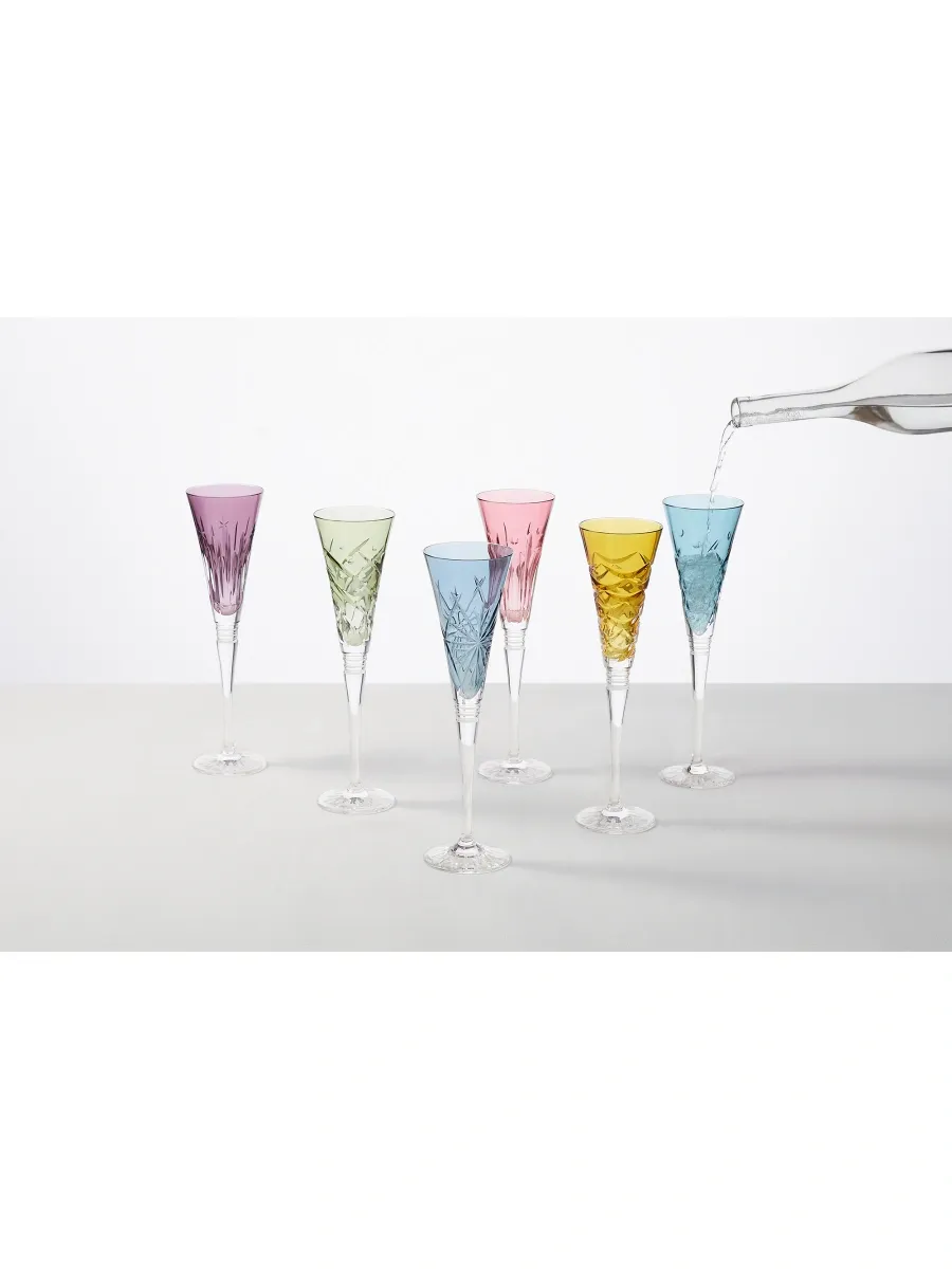 Waterford Winter Wonders 6-Piece Colored Champagne Flute Set | Thumbnail 2 Waterford Winter Wonders 6-Piece Colored Champagne Flute Set | Thumbnail 2