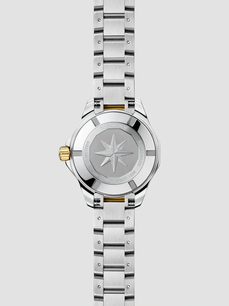 TAG Heuer Women's Aquaracer Professional 100 Solargraph Stainless Steel, 18K-Gold-Plated, 0.37 TCW Diamond, & Mother-Of-Pearl Bracelet Watch/28MM | Thumbnail 2