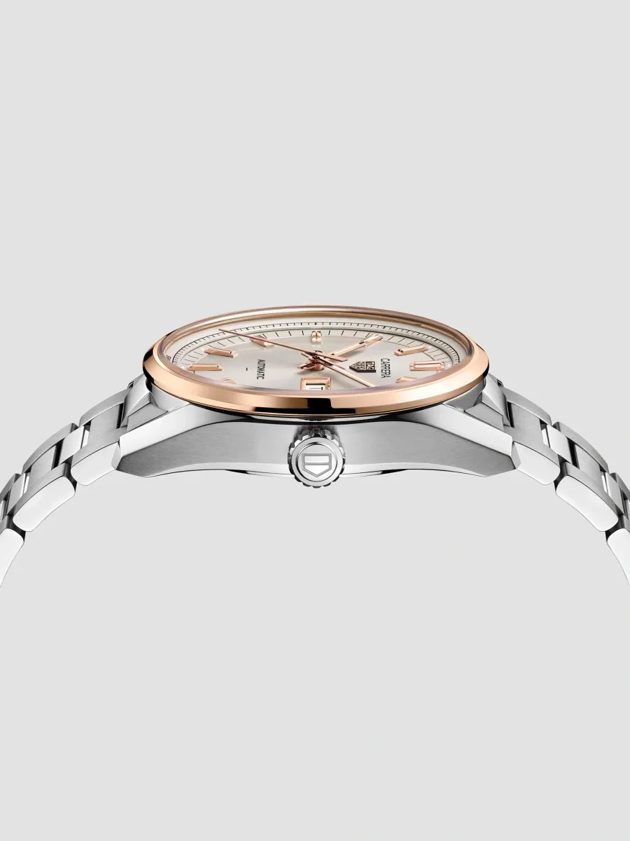 TAG Heuer Women's Carrera Stainless Steel & 18K Rose Gold Bracelet Watch/41MM | Thumbnail 3