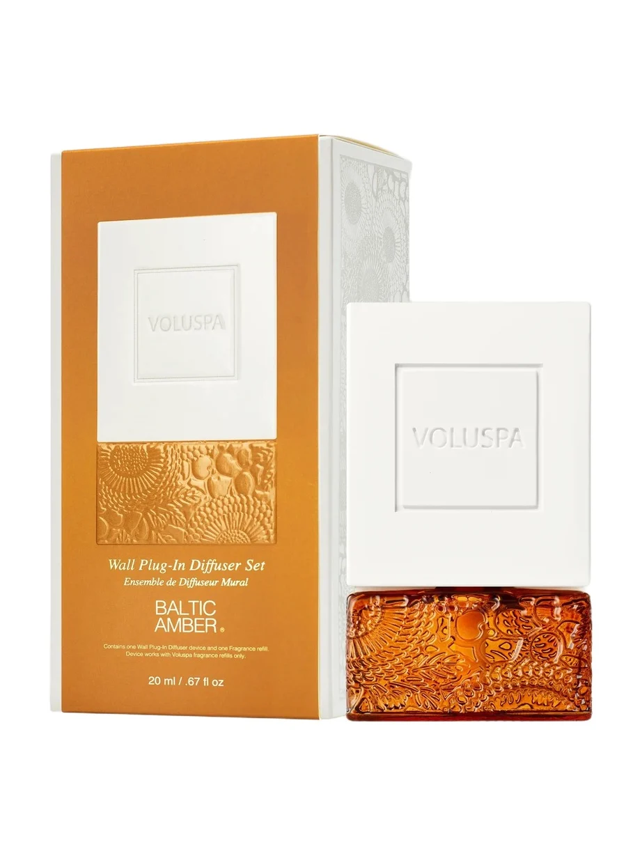 Voluspa Japonica Baltic Amber Wall-Plug in Diffuser Kit