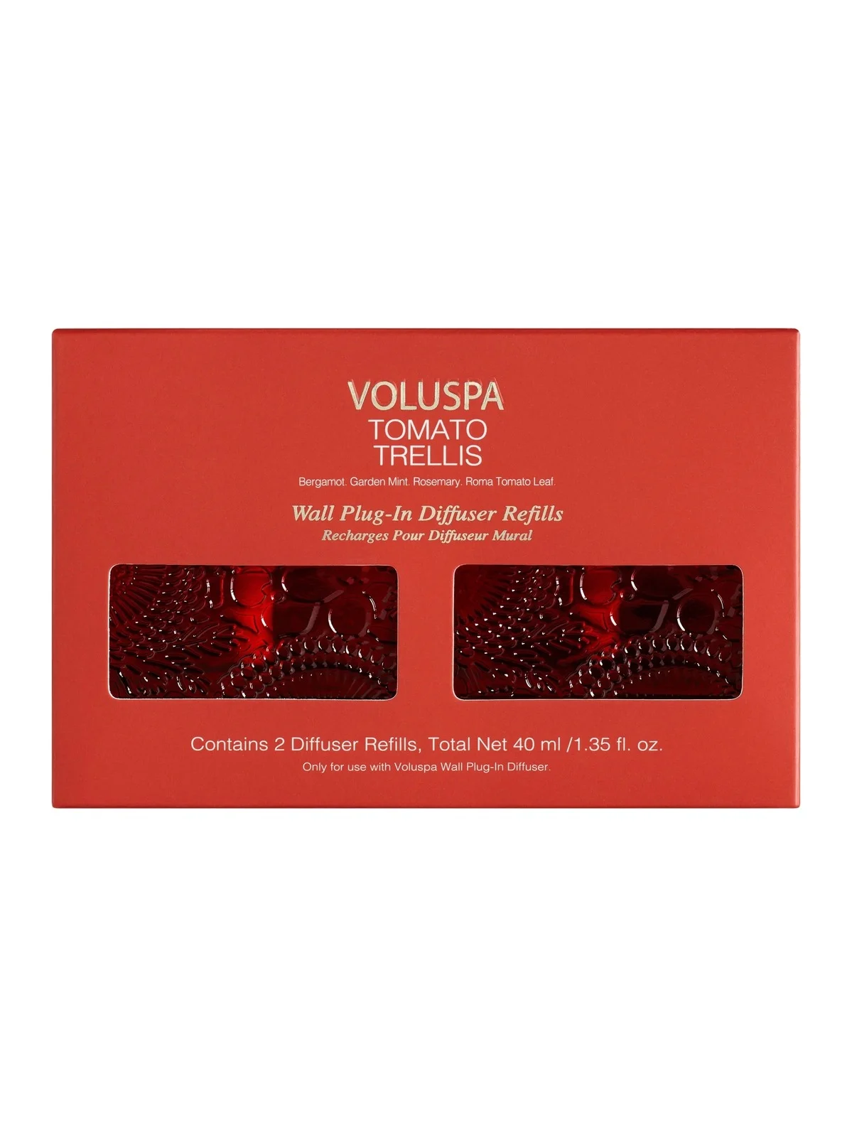 Voluspa Set Of 2 Japonica Tomato Trellis Wall Plug-In Diffuser Refills