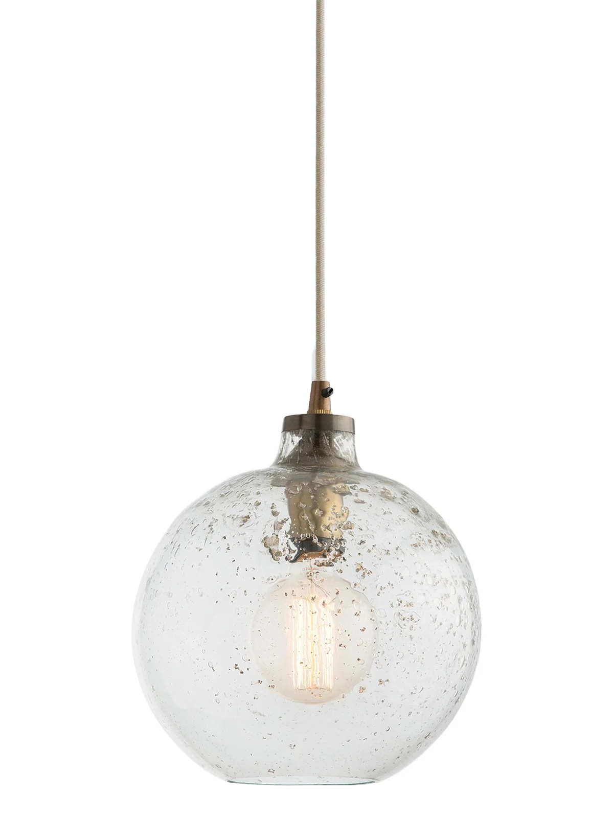 Monica Brass & Glass Globe Pendant Light Monica Brass & Glass Globe Pendant Light