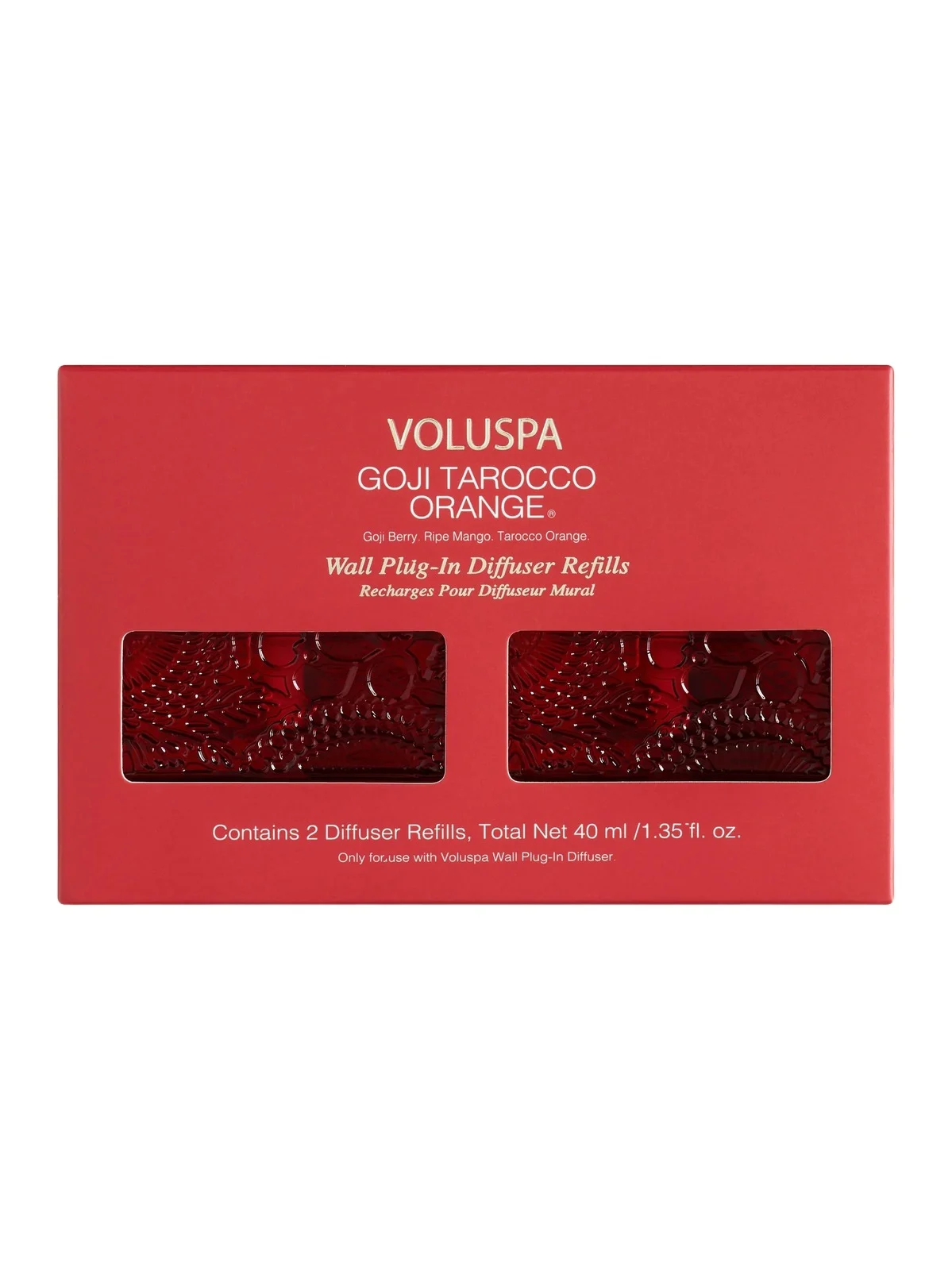 Voluspa Set Of 2 Goji Tarocco Orange Wall Plug-In Diffuser Refills