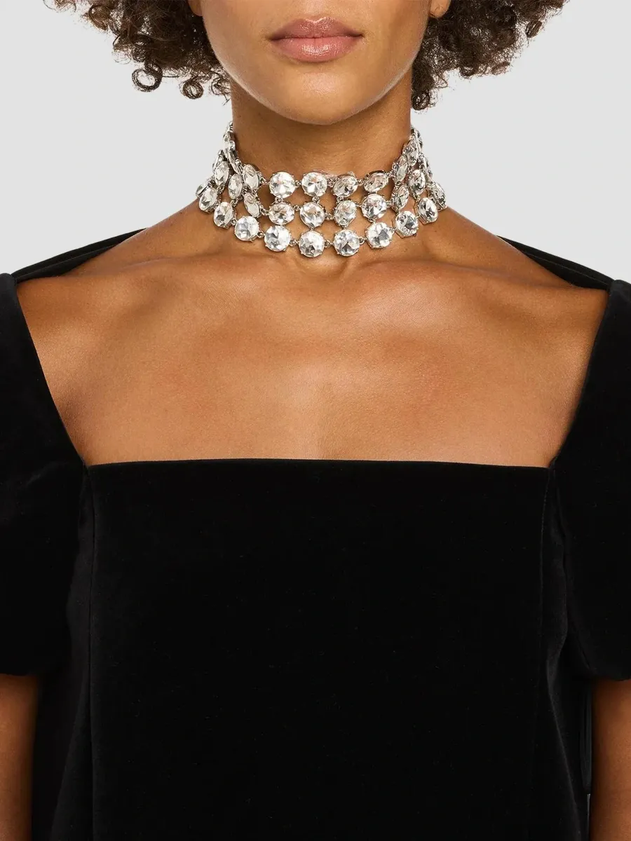 KENNETH JAY LANE Women's Rhodium-Plated & Crystal Choker - Crystal | Thumbnail 2 KENNETH JAY LANE Women's Rhodium-Plated & Crystal Choker - Crystal | Thumbnail 2