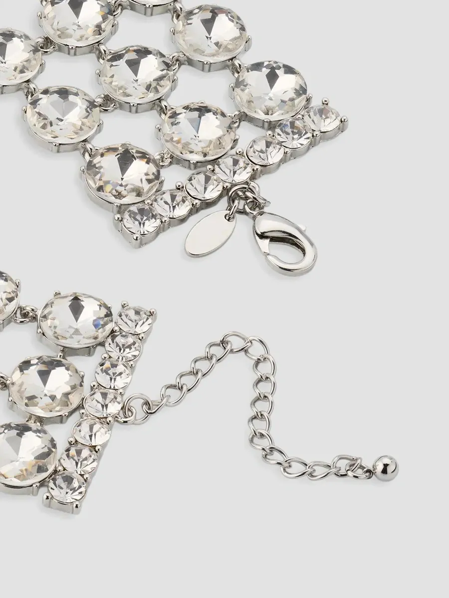 KENNETH JAY LANE Women's Rhodium-Plated & Crystal Choker - Crystal | Thumbnail 4 KENNETH JAY LANE Women's Rhodium-Plated & Crystal Choker - Crystal | Thumbnail 4
