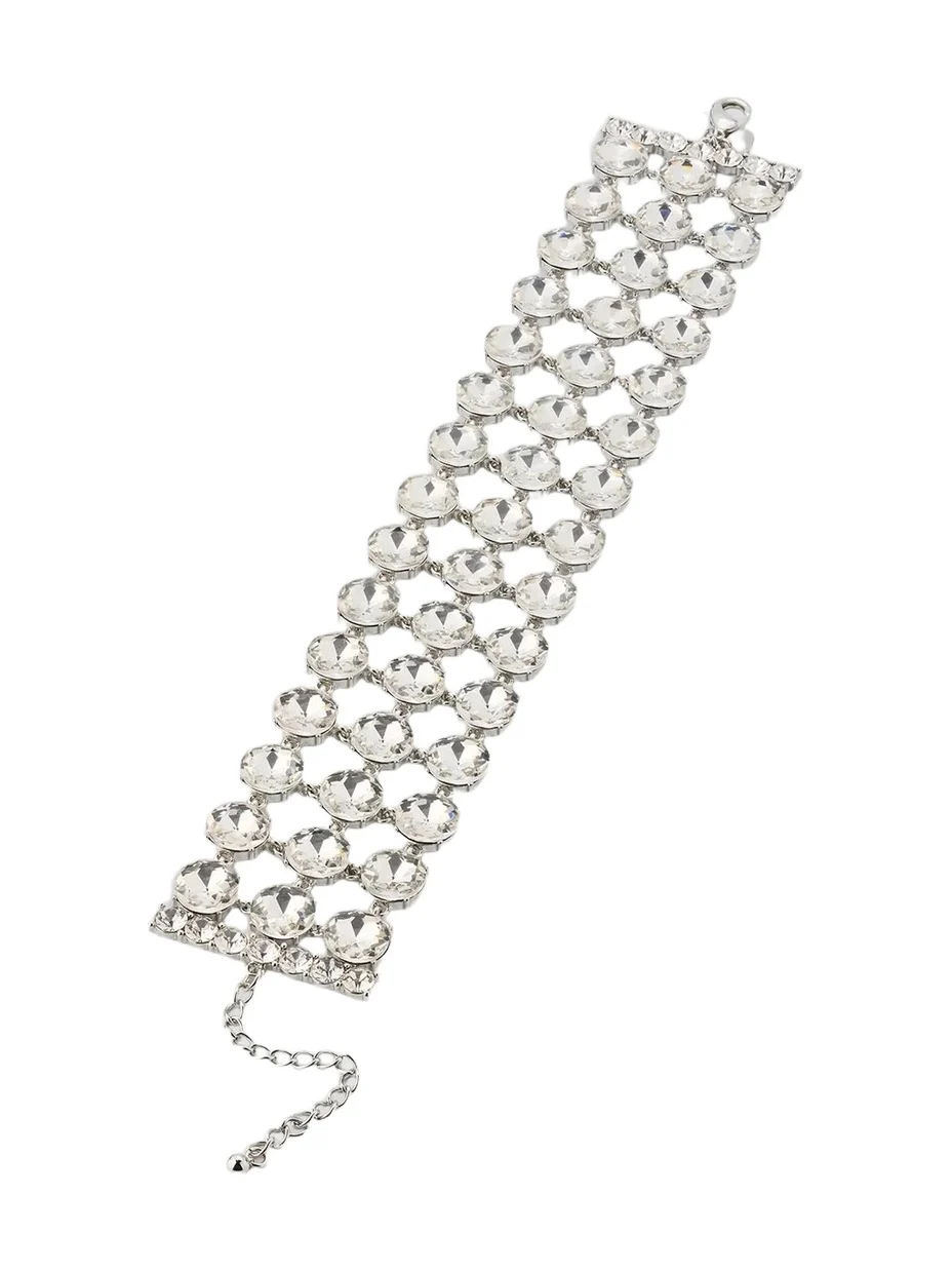 KENNETH JAY LANE Women's Rhodium-Plated & Crystal Choker - Crystal