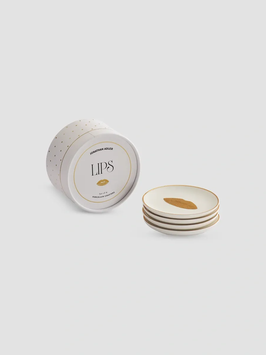 Jonathan Adler Lips 4-Piece Porcelain Coaster Set | Thumbnail 2 Jonathan Adler Lips 4-Piece Porcelain Coaster Set | Thumbnail 2