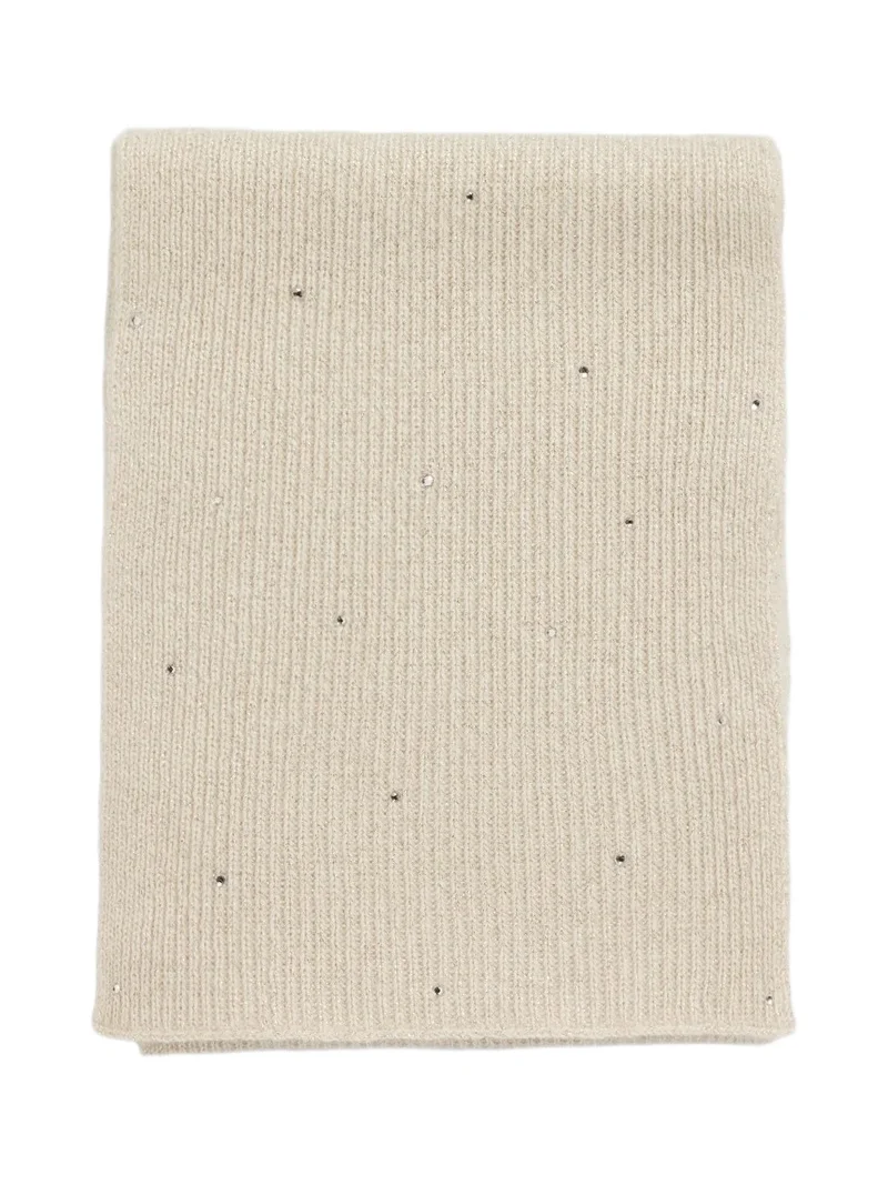 Carolyn Rowan Collection Women's Crystal-Embellished Cashmere-Blend Rib-Knit Scarf