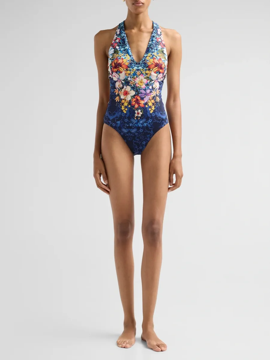 Johnny Was Women's Imogen Night Floral One-Piece Swimsuit | Thumbnail 2 Johnny Was Women's Imogen Night Floral One-Piece Swimsuit | Thumbnail 2