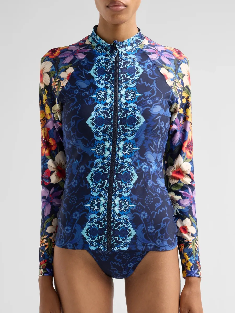 Johnny Was Women's Imogen Night Zip-Up Surf Shirt | Thumbnail 4 Johnny Was Women's Imogen Night Zip-Up Surf Shirt | Thumbnail 4
