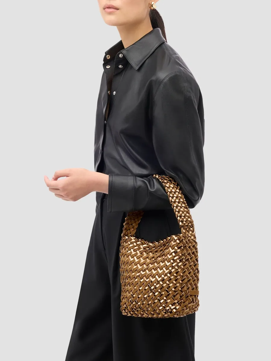 Naghedi Women's Nomad Small Double Weave Hobo Bag | Thumbnail 3 Naghedi Women's Nomad Small Double Weave Hobo Bag | Thumbnail 3
