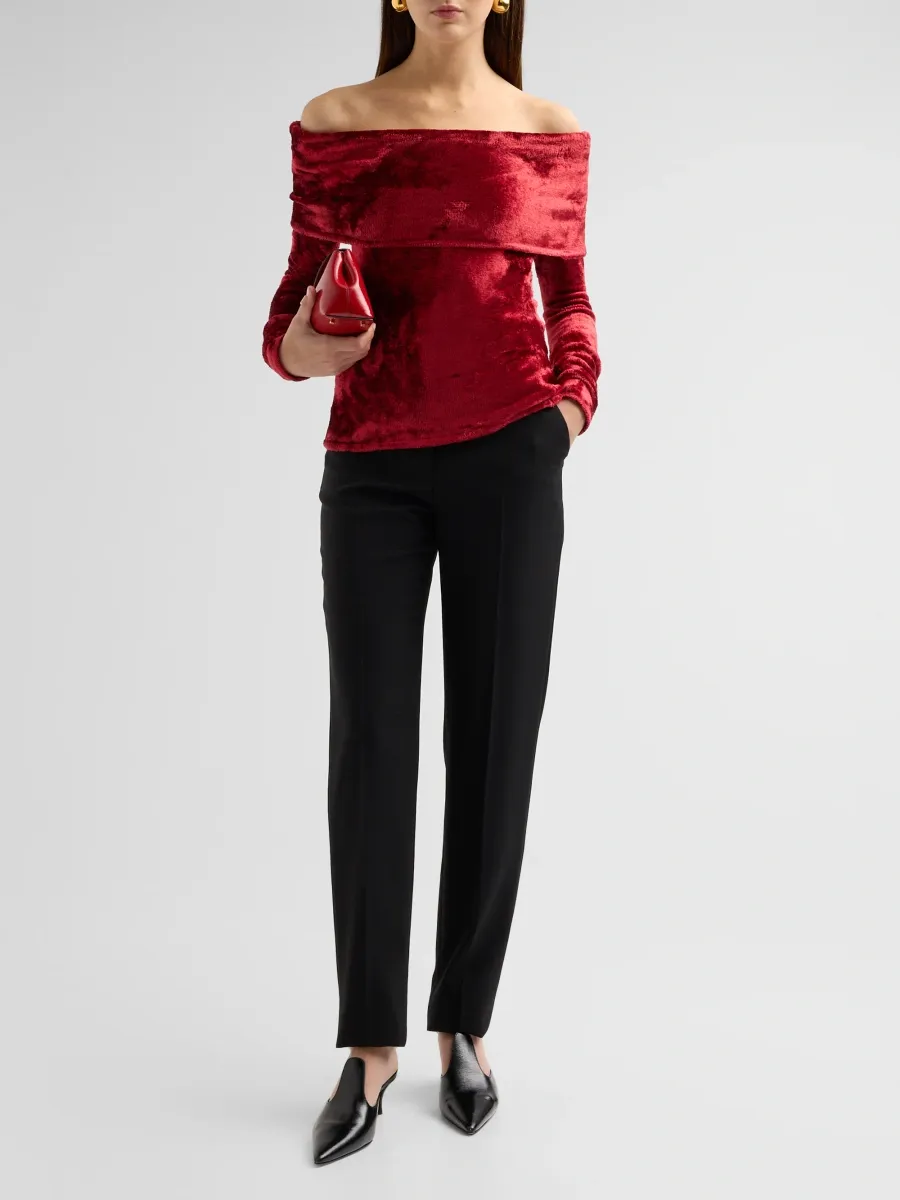 Lapointe Women's Off-the-Shoulder Velvet Top | Thumbnail 2 Lapointe Women's Off-the-Shoulder Velvet Top | Thumbnail 2