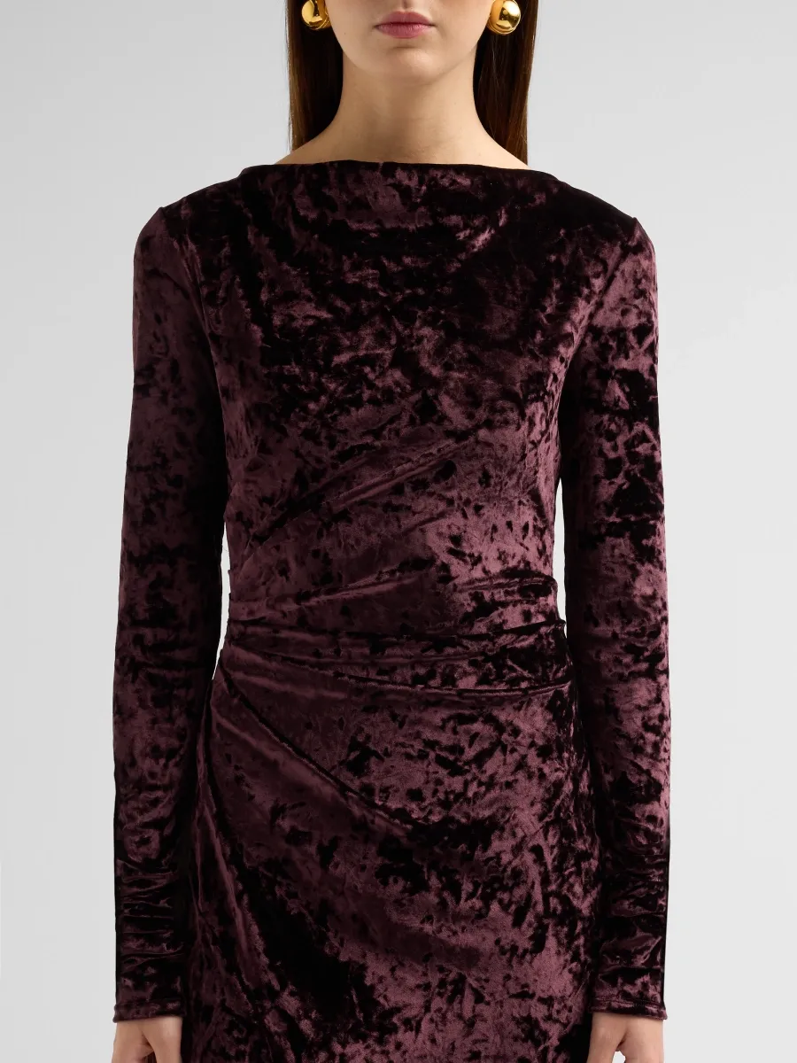 Lapointe Women's Velvet Ruched Gown | Thumbnail 5 Lapointe Women's Velvet Ruched Gown | Thumbnail 5