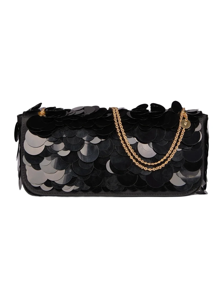 Women's Sparkle Leather & Paillette Shoulder Bag