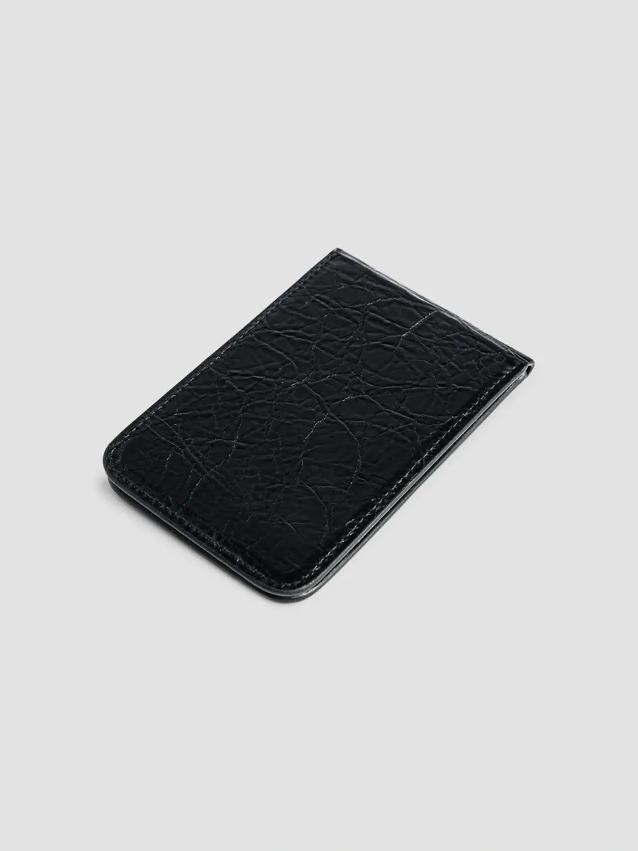 Balenciaga Men's Shopper Phone Magnet Card Holder with Stand - Black | Thumbnail 2