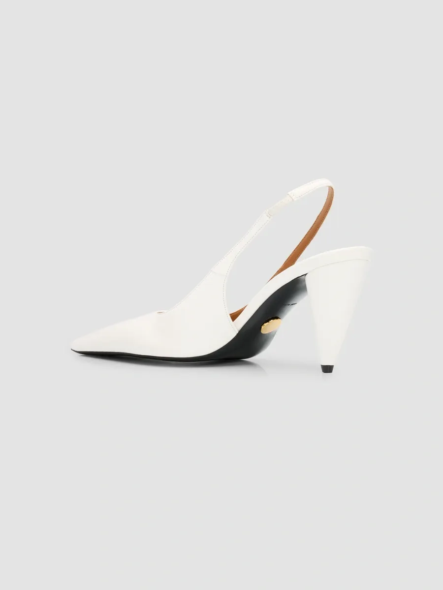 Stella McCartney Women's 80MM Croc-Embossed Cone-Heel Slingback Pumps | Thumbnail 4 Stella McCartney Women's 80MM Croc-Embossed Cone-Heel Slingback Pumps | Thumbnail 4