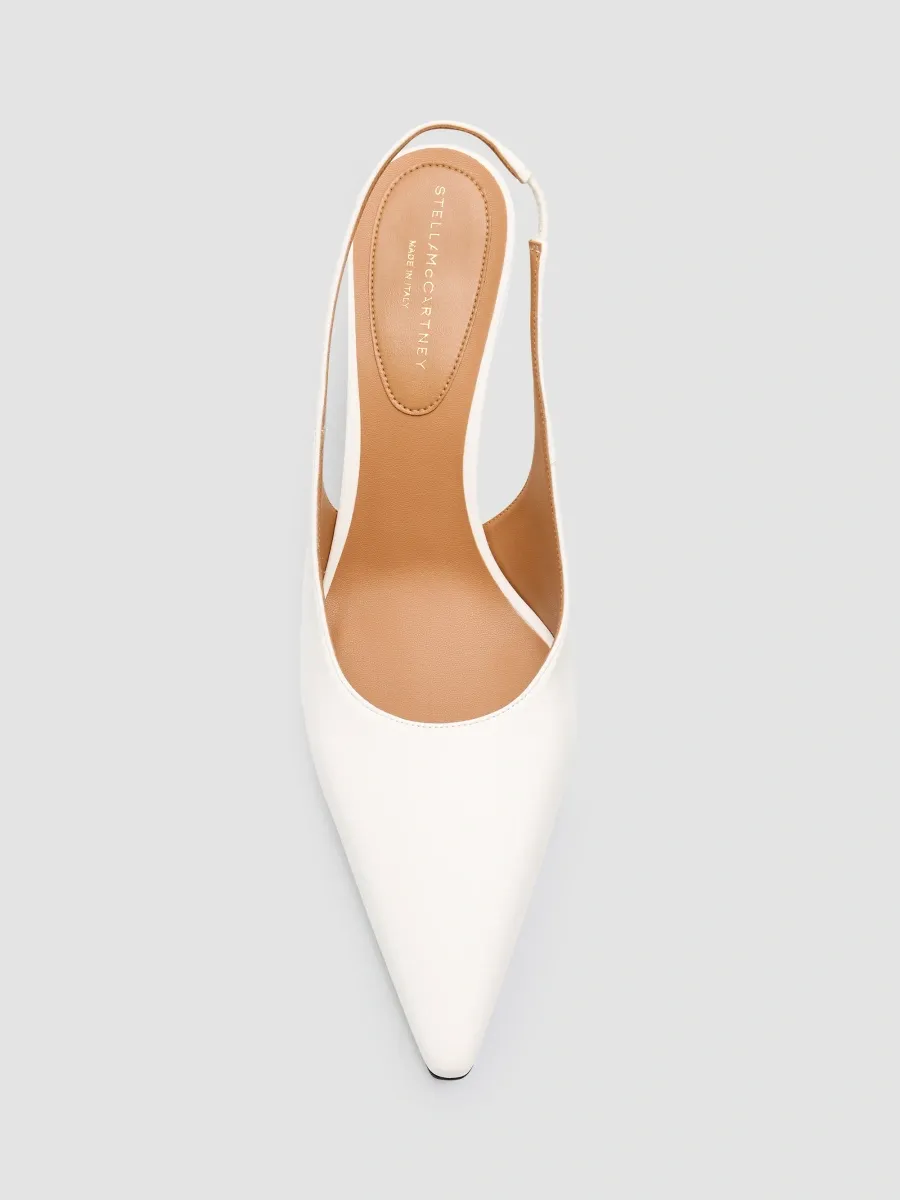 Stella McCartney Women's 80MM Croc-Embossed Cone-Heel Slingback Pumps | Thumbnail 6 Stella McCartney Women's 80MM Croc-Embossed Cone-Heel Slingback Pumps | Thumbnail 6