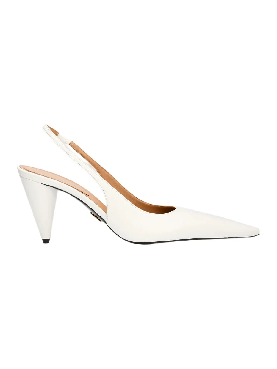 Stella McCartney Women's 80MM Croc-Embossed Cone-Heel Slingback Pumps