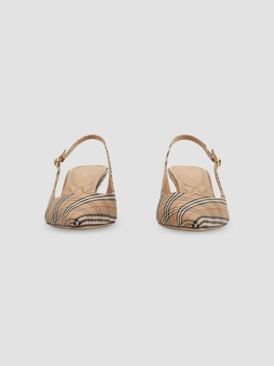 Burberry Women's 55MM Dame Check Slingback Pumps | Thumbnail 2 Burberry Women's 55MM Dame Check Slingback Pumps | Thumbnail 2