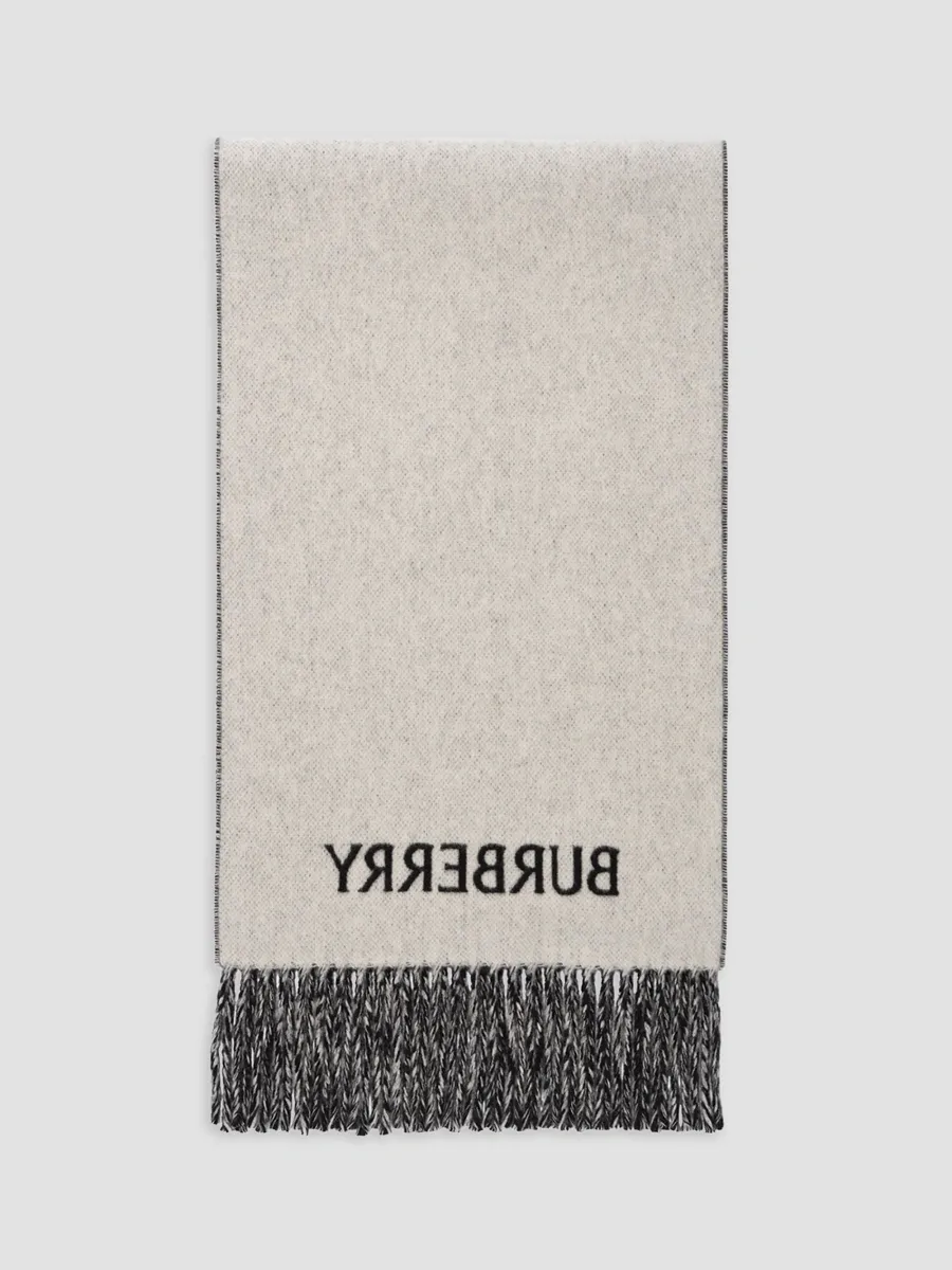 Burberry Women's Jacquard EKD Cashmere Scarf | Thumbnail 2 Burberry Women's Jacquard EKD Cashmere Scarf | Thumbnail 2