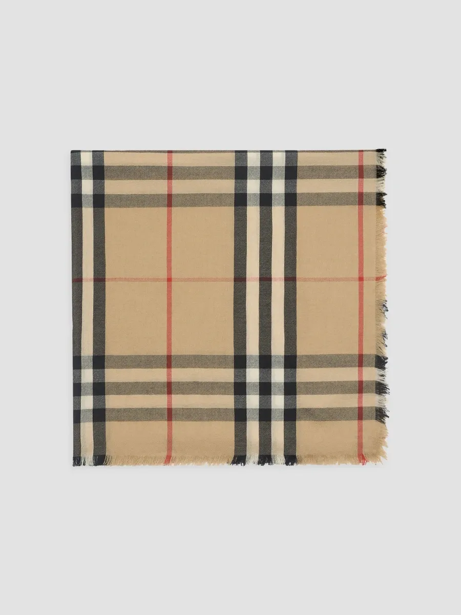 Burberry Women's Archival Check Cashmere Foulard Scarf | Thumbnail 2