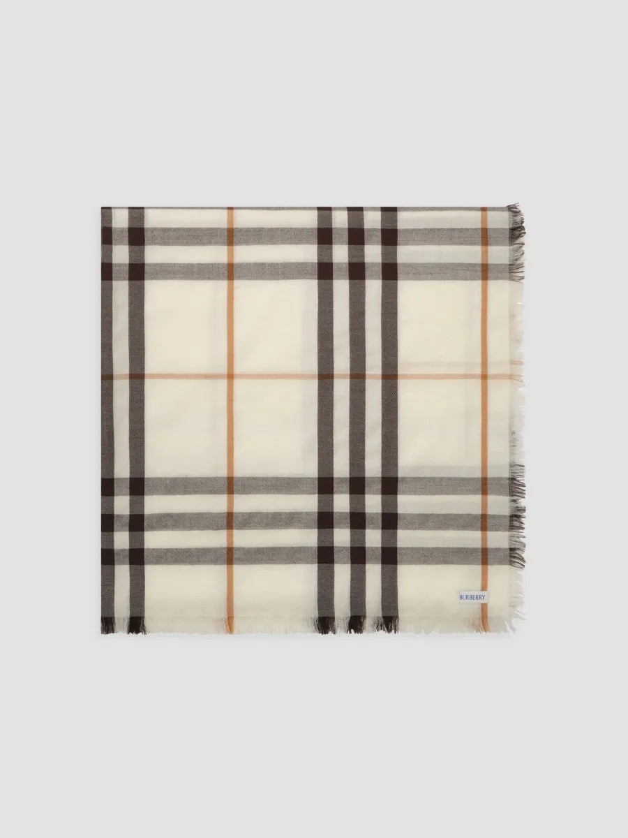 Burberry Women's Signature Tartan Cashmere Foulard Scarf | Thumbnail 2 Burberry Women's Signature Tartan Cashmere Foulard Scarf | Thumbnail 2