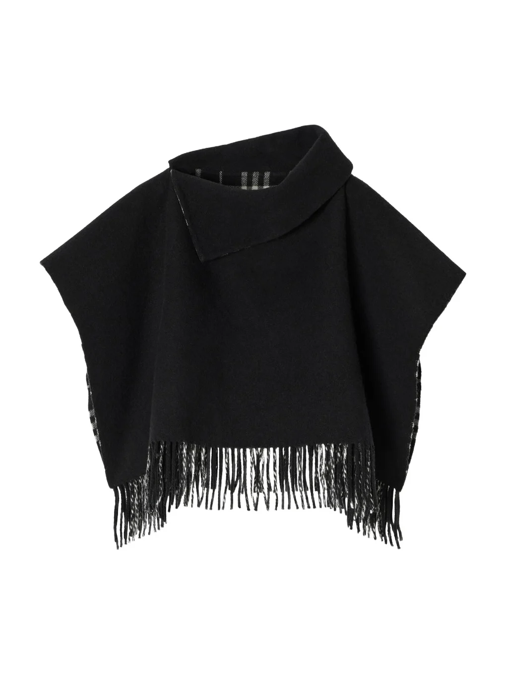 Women's Mini Fringed Wool Capelet