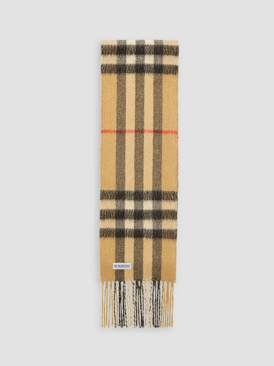 Burberry Women's Giant Check Metallic Cashmere-Blend Scarf | Thumbnail 2