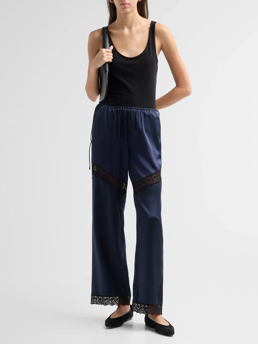 The Garment Women's Cata Stretch-Silk Lace-Trim Pants | Thumbnail 2