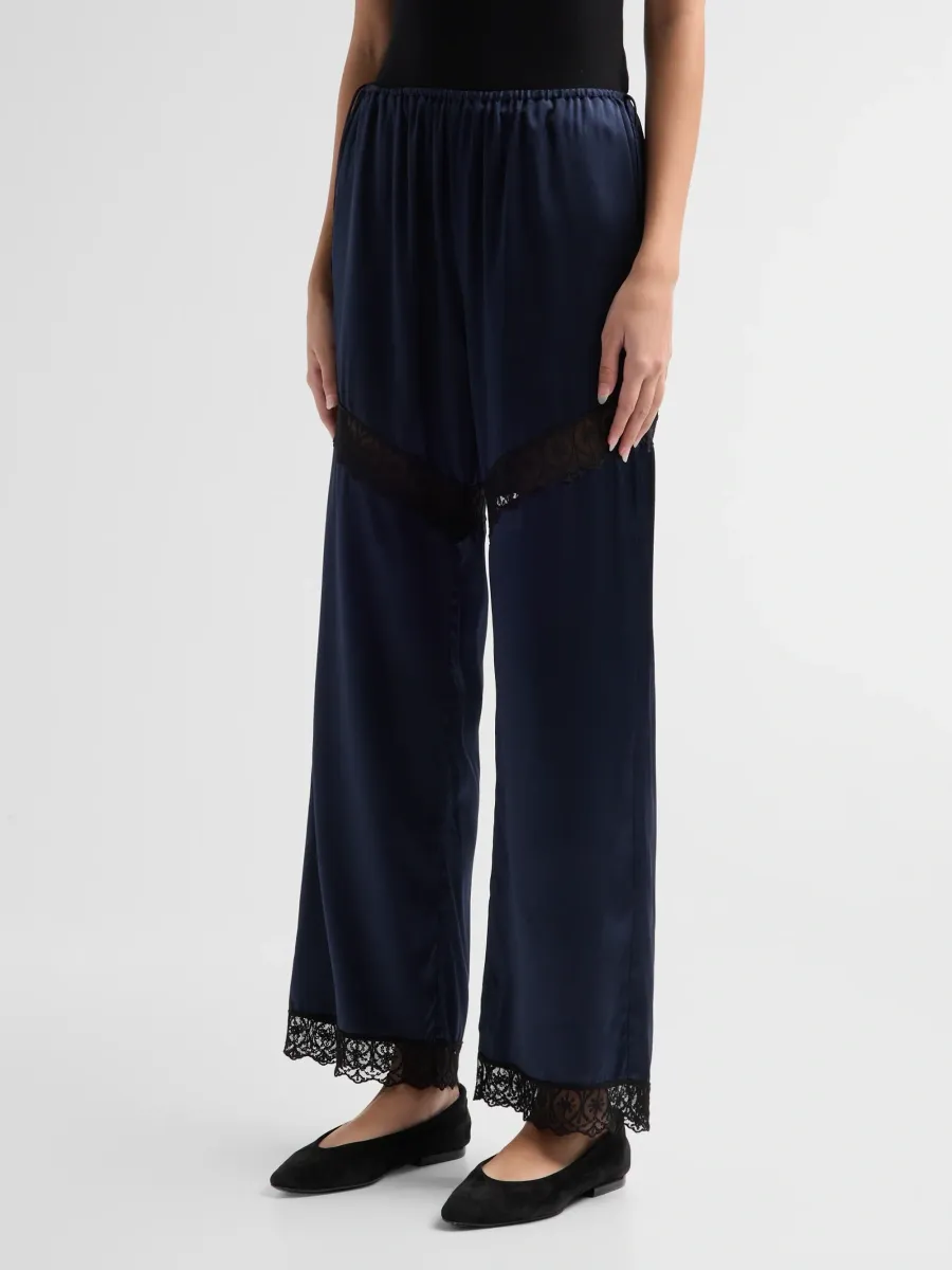 The Garment Women's Cata Stretch-Silk Lace-Trim Pants | Thumbnail 4