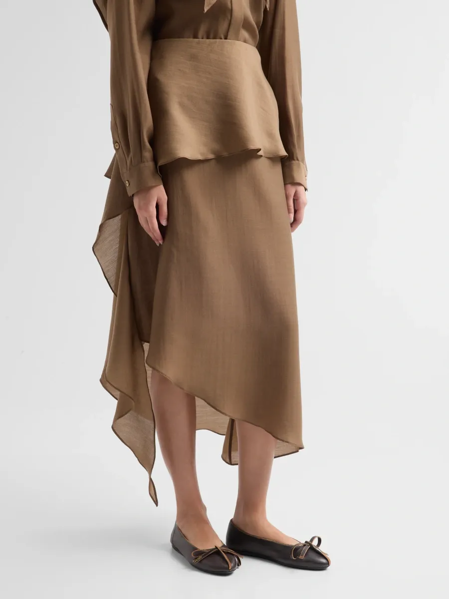 The Garment Women's Eleanor Draped Asymmetric Midi Skirt | Thumbnail 4 The Garment Women's Eleanor Draped Asymmetric Midi Skirt | Thumbnail 4