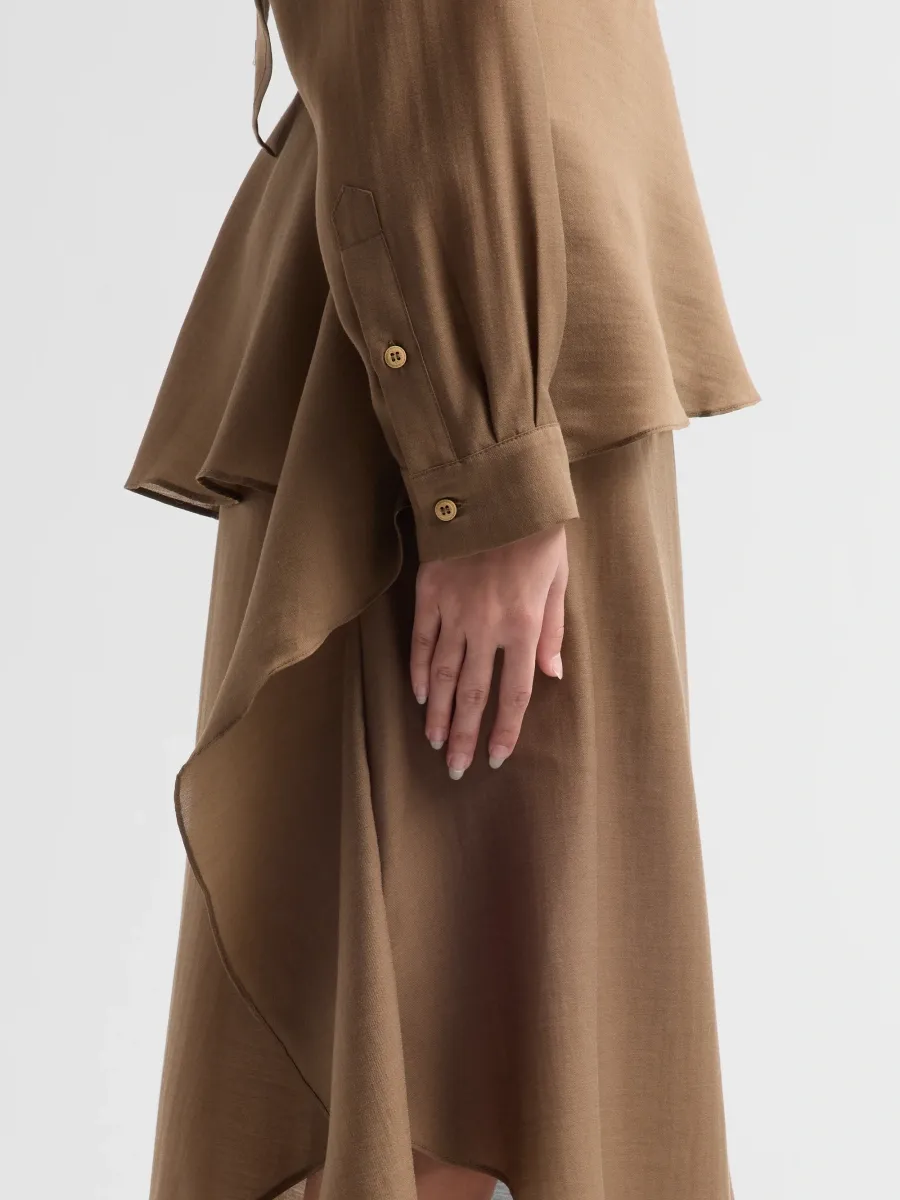 The Garment Women's Eleanor Draped Asymmetric Midi Skirt | Thumbnail 5 The Garment Women's Eleanor Draped Asymmetric Midi Skirt | Thumbnail 5