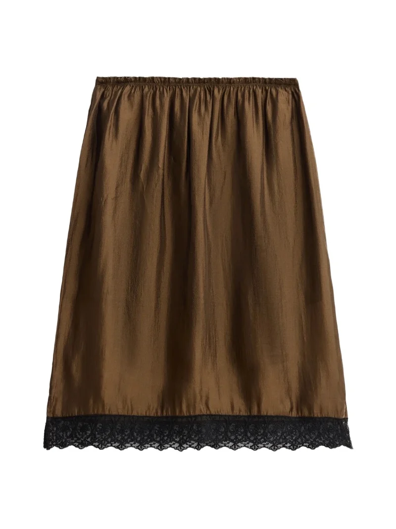 The Garment Women's Gillian Lace-Trim Sheer Chiffon Skirt