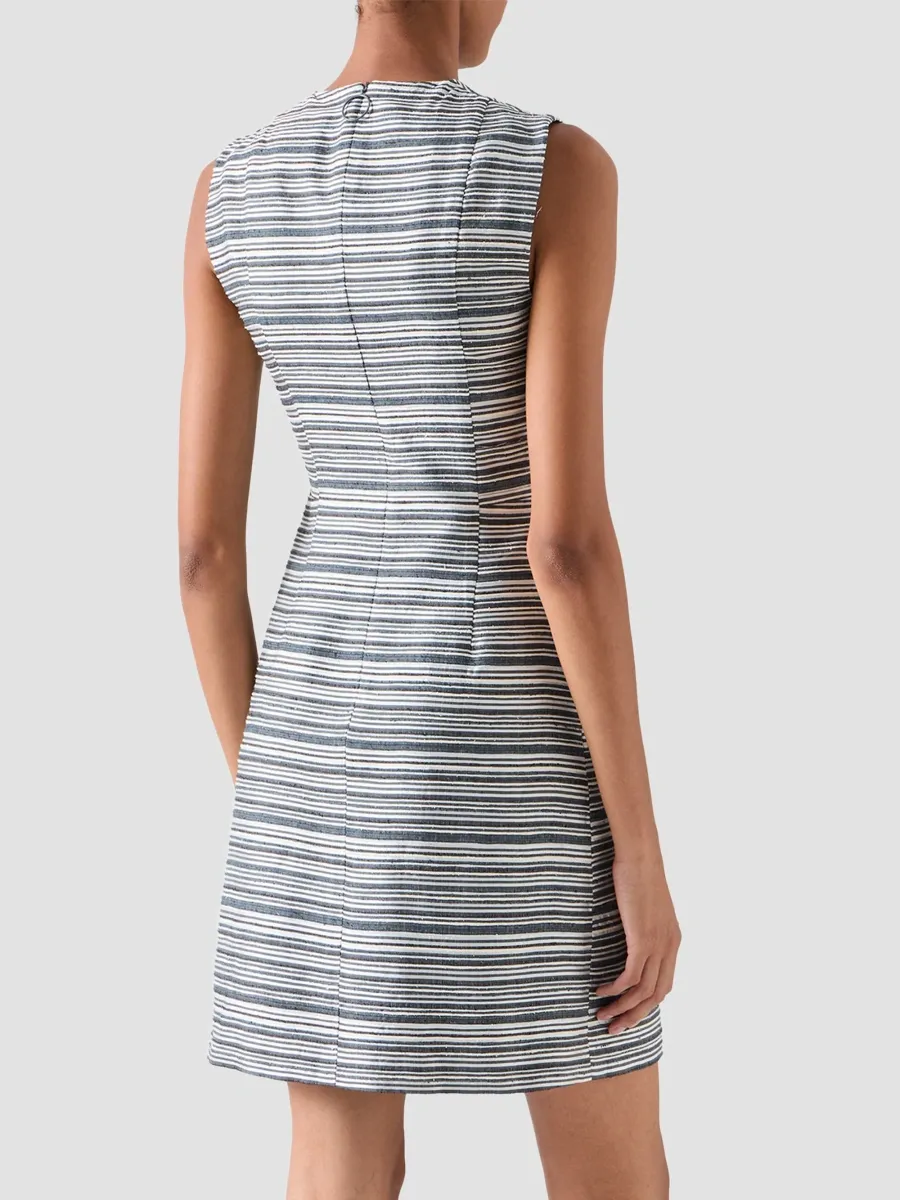 Akris punto Women's Striped Silk Sleeveless A-Line Mini Dress | Thumbnail 3