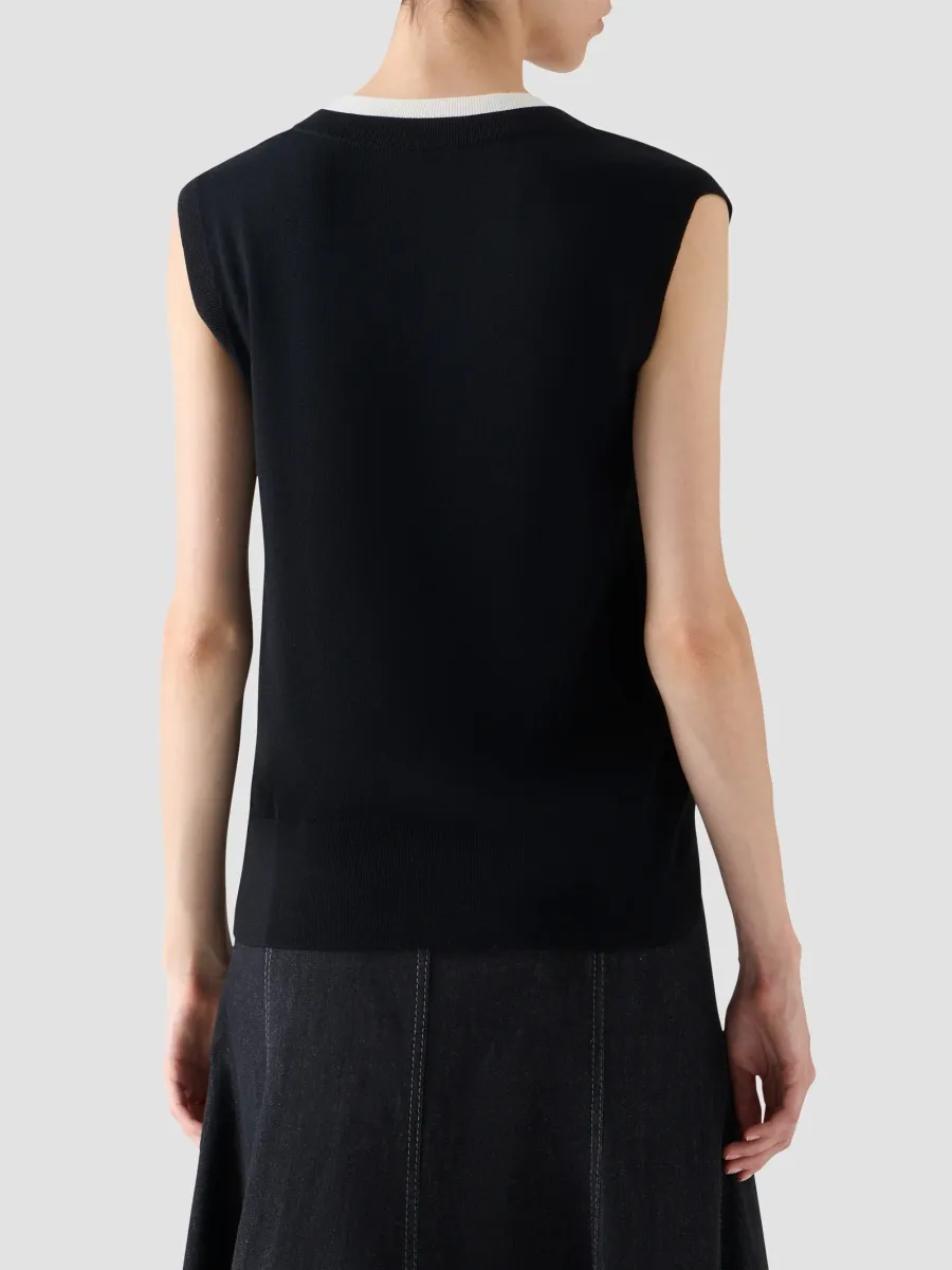 Akris punto Women's Trompe L'Oeil Virgin Wool Knit Top | Thumbnail 3