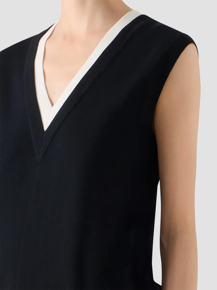 Akris punto Women's Trompe L'Oeil Virgin Wool Knit Top | Thumbnail 5