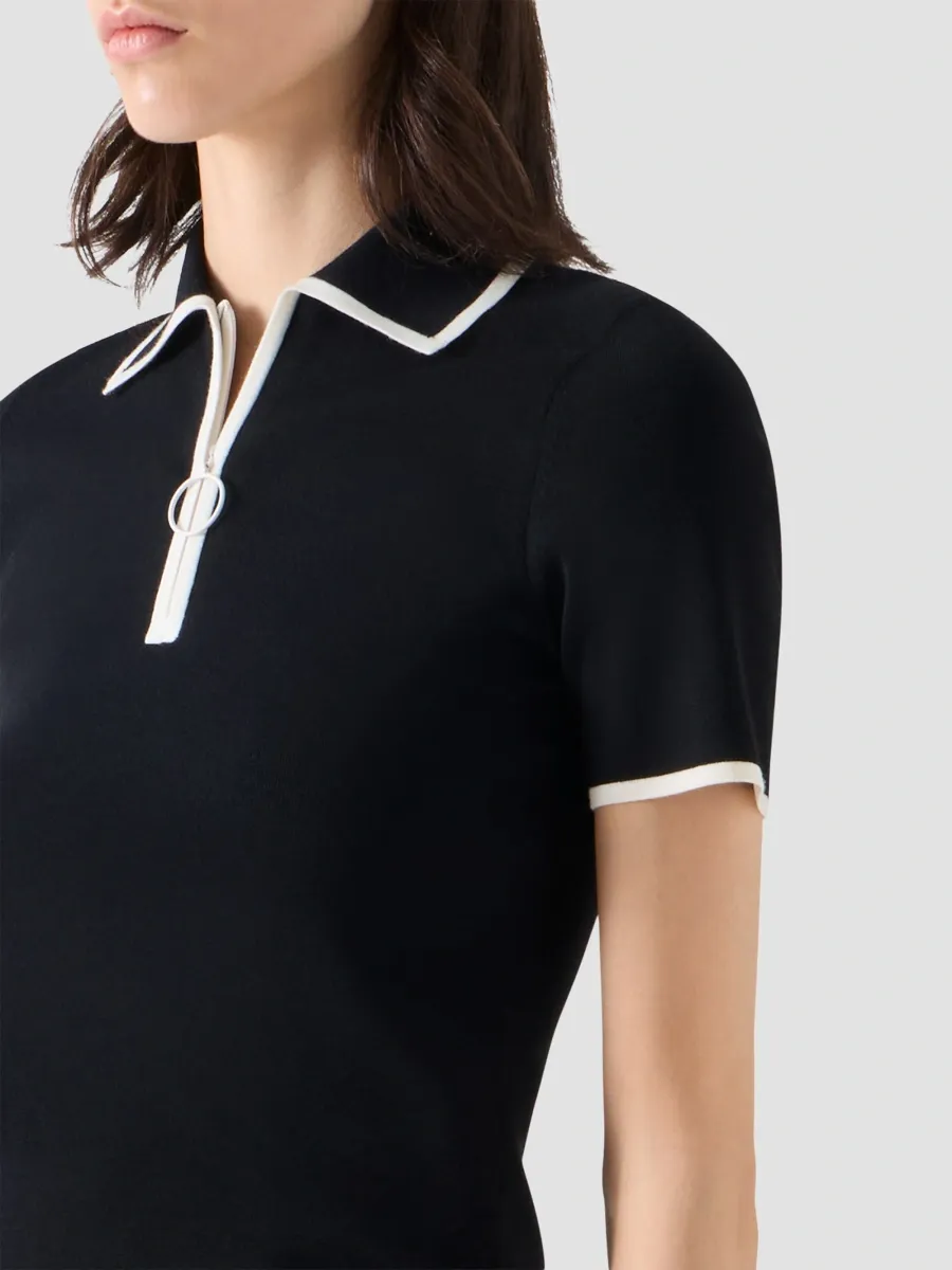 Akris punto Women's Knit Half-Zip Polo Shirt | Thumbnail 4
