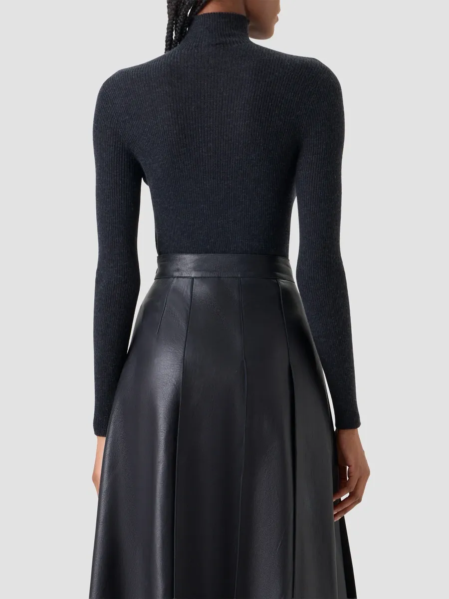 Akris Women's Rib-Knit Cashmere-Silk Turtleneck Sweater | Thumbnail 3 Akris Women's Rib-Knit Cashmere-Silk Turtleneck Sweater | Thumbnail 3