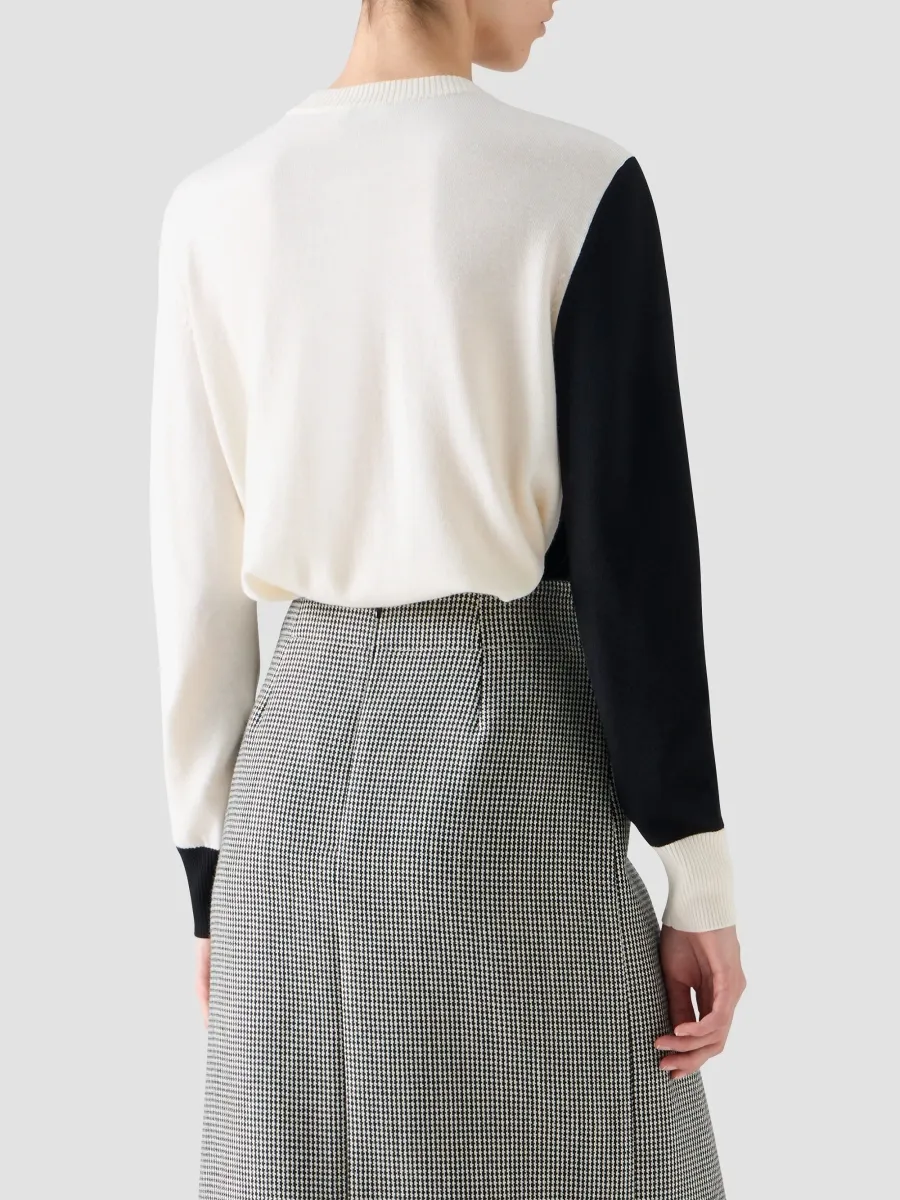 Akris punto Women's Colorblocked Wool Crewneck Sweater | Thumbnail 3