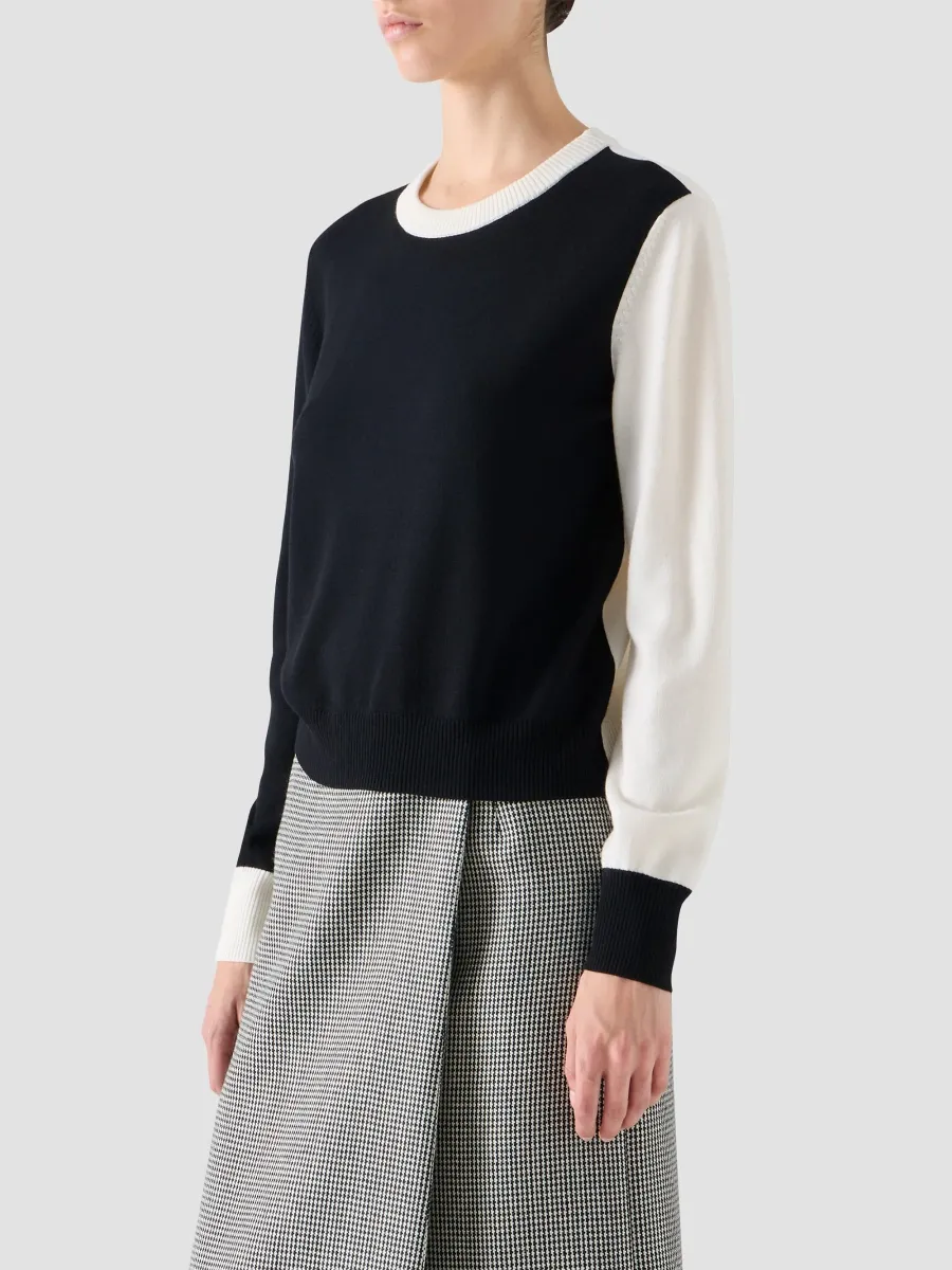 Akris punto Women's Colorblocked Wool Crewneck Sweater | Thumbnail 6